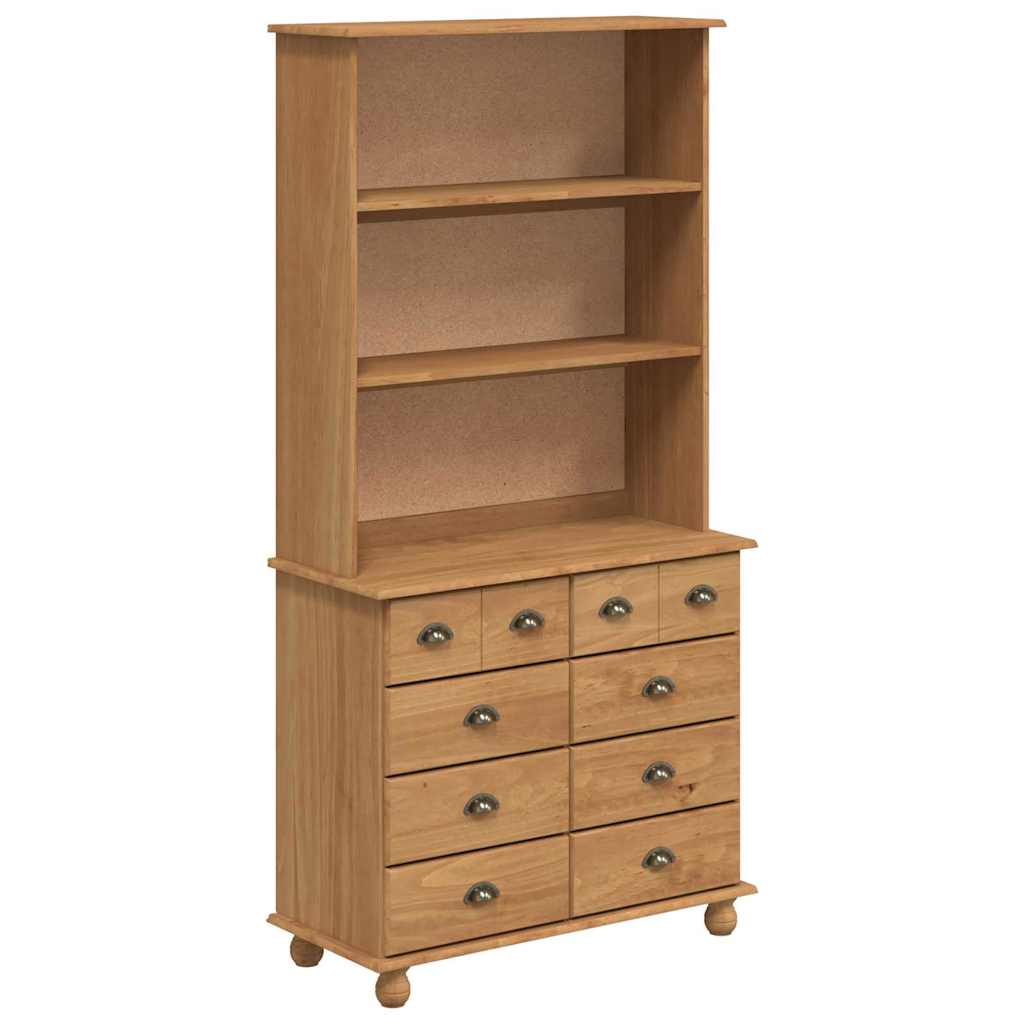 Hutch ASKIM Honigwachs 91 x 40 x 184 cm Massives Kiefernholz