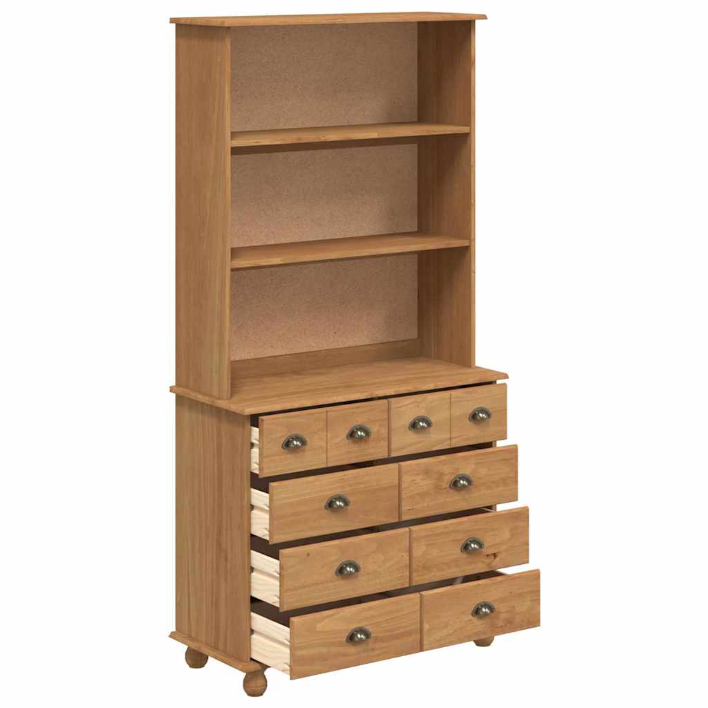 Hutch ASKIM Honigwachs 91 x 40 x 184 cm Massives Kiefernholz