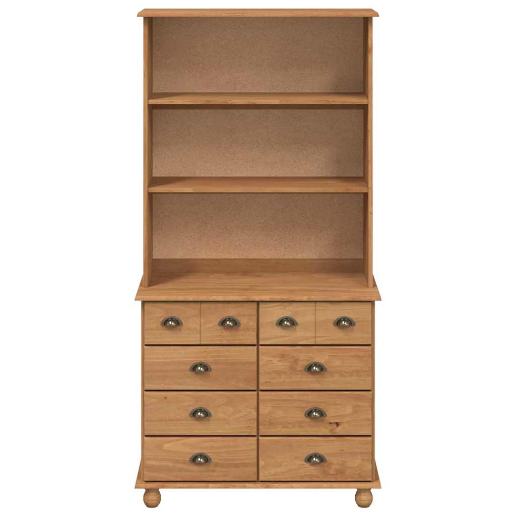 Hutch ASKIM Honigwachs 91 x 40 x 184 cm Massives Kiefernholz