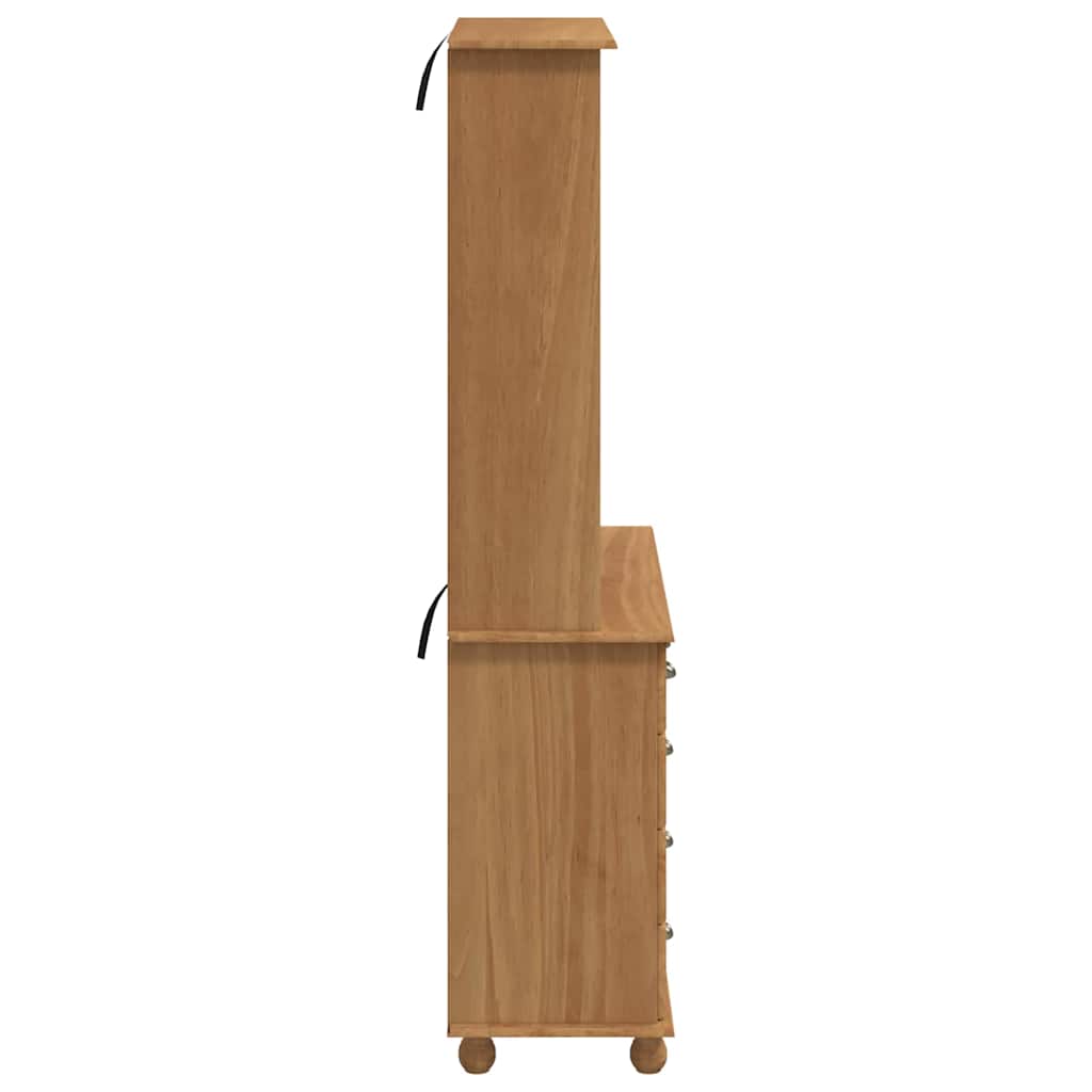 Hutch ASKIM Honigwachs 91 x 40 x 184 cm Massives Kiefernholz