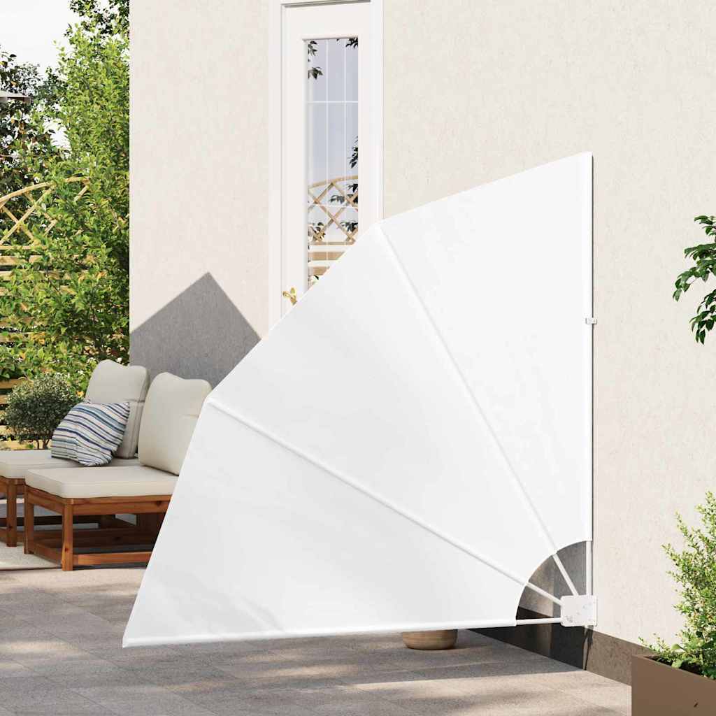 Balkon Sichtschutz 140 x 140 cm Polyester Weiß