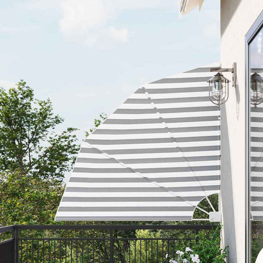 Balkon Sichtschutz 140 x 140 cm Polyester Anthrazit und Weiß