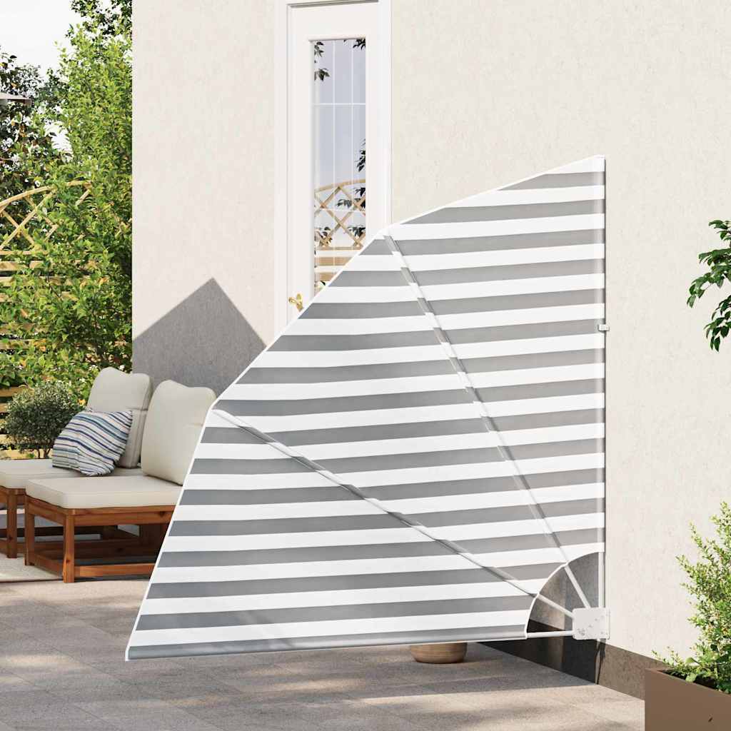 Balkon Sichtschutz 140 x 140 cm Polyester Anthrazit und Weiß
