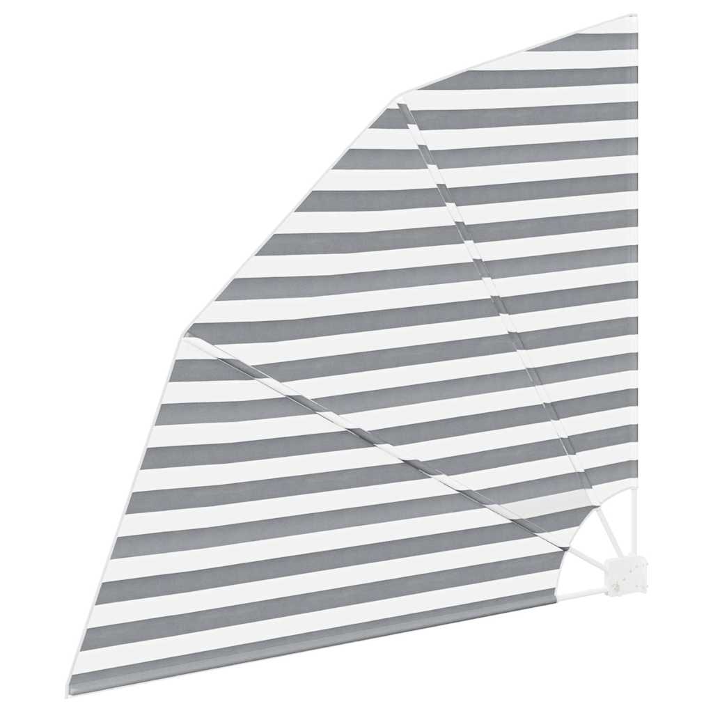 Balkon Sichtschutz 140 x 140 cm Polyester Anthrazit und Weiß