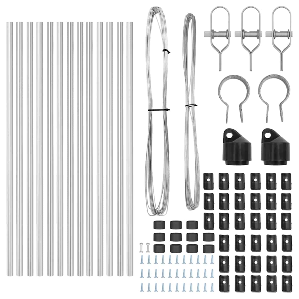 Eingebetteter Zaunpfosten 13 stk. Silber