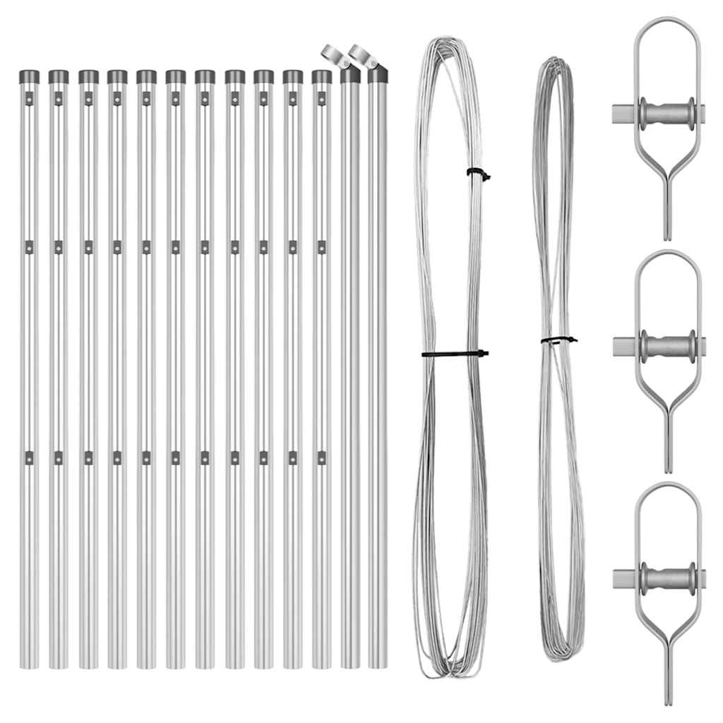 Eingebetteter Zaunpfosten 13 stk. Silber