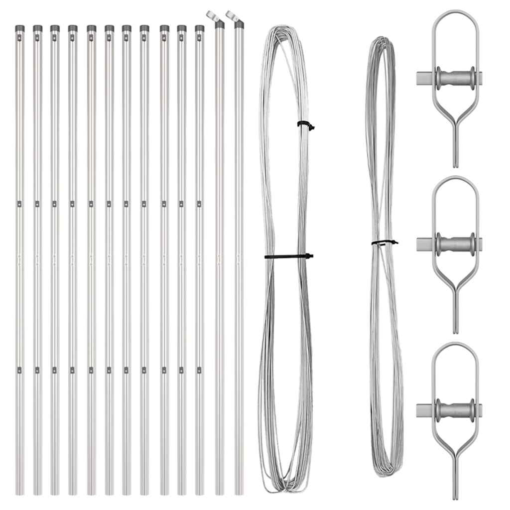 Eingebetteter Zaunpfosten 13 stk. Silber