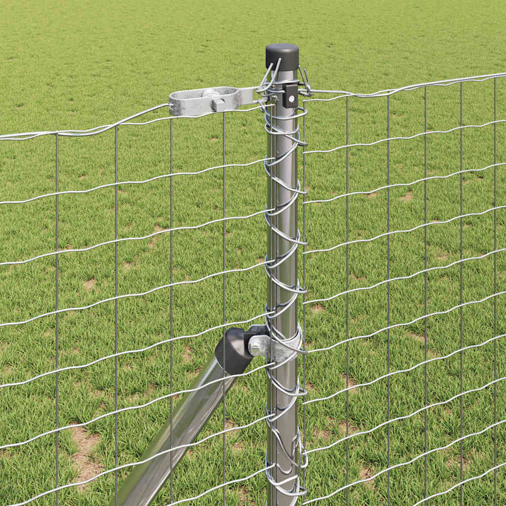 Eingebetteter Zaunpfosten 7 stk. Silber