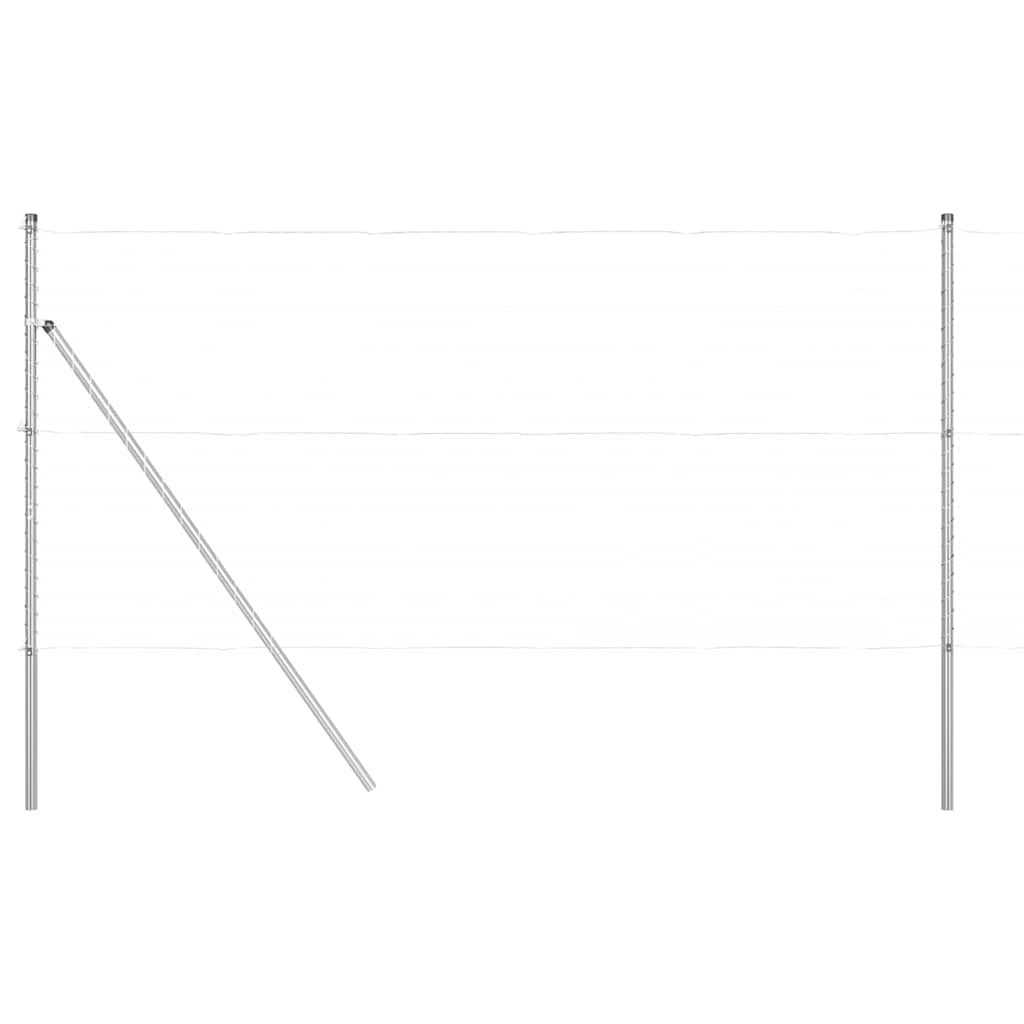 Eingebetteter Zaunpfosten 7 stk. Silber