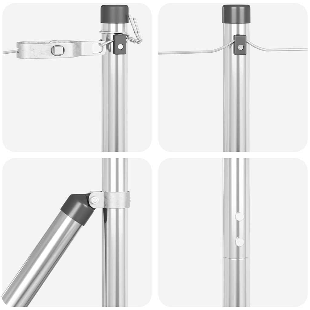 Eingebetteter Zaunpfosten 13 stk. Silber