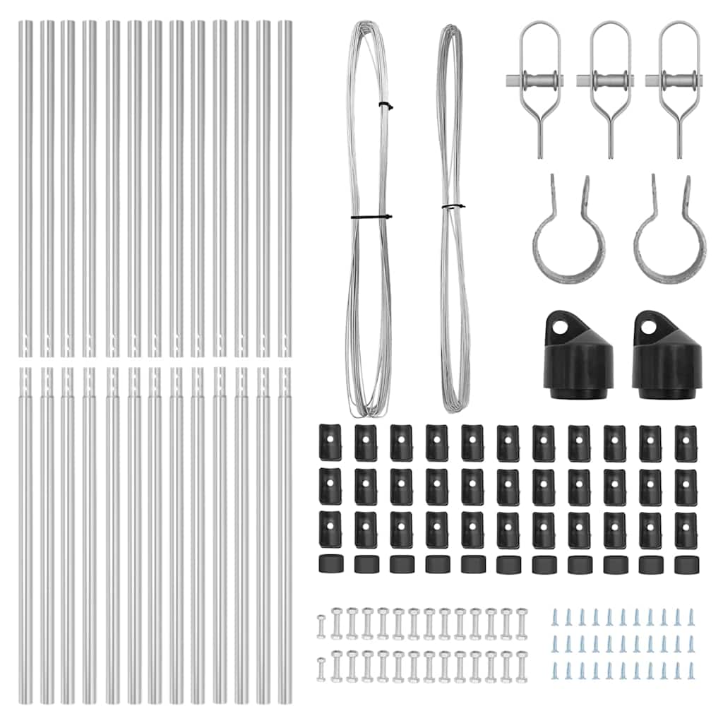 Eingebetteter Zaunpfosten 13 stk. Silber