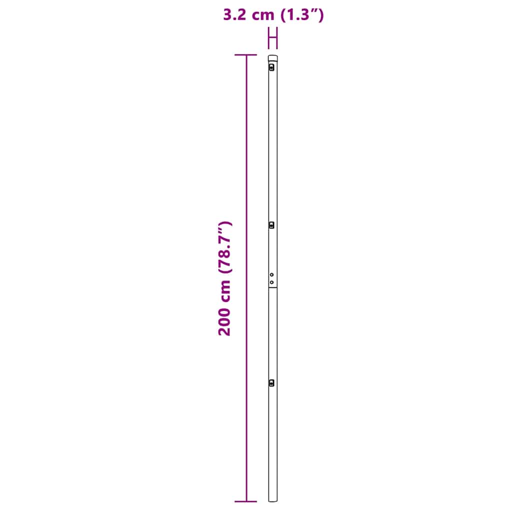 Eingebetteter Zaunpfosten 13 stk. Silber