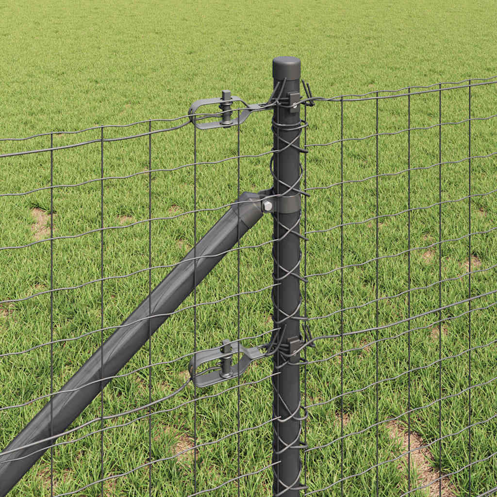 Zaunpfosten mit Einschlaghülse 13 Stk. Grau