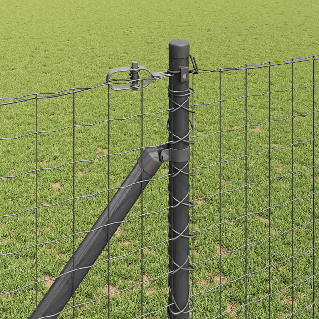 Zaunpfosten mit Einschlaghülse 13 Stk. Grau