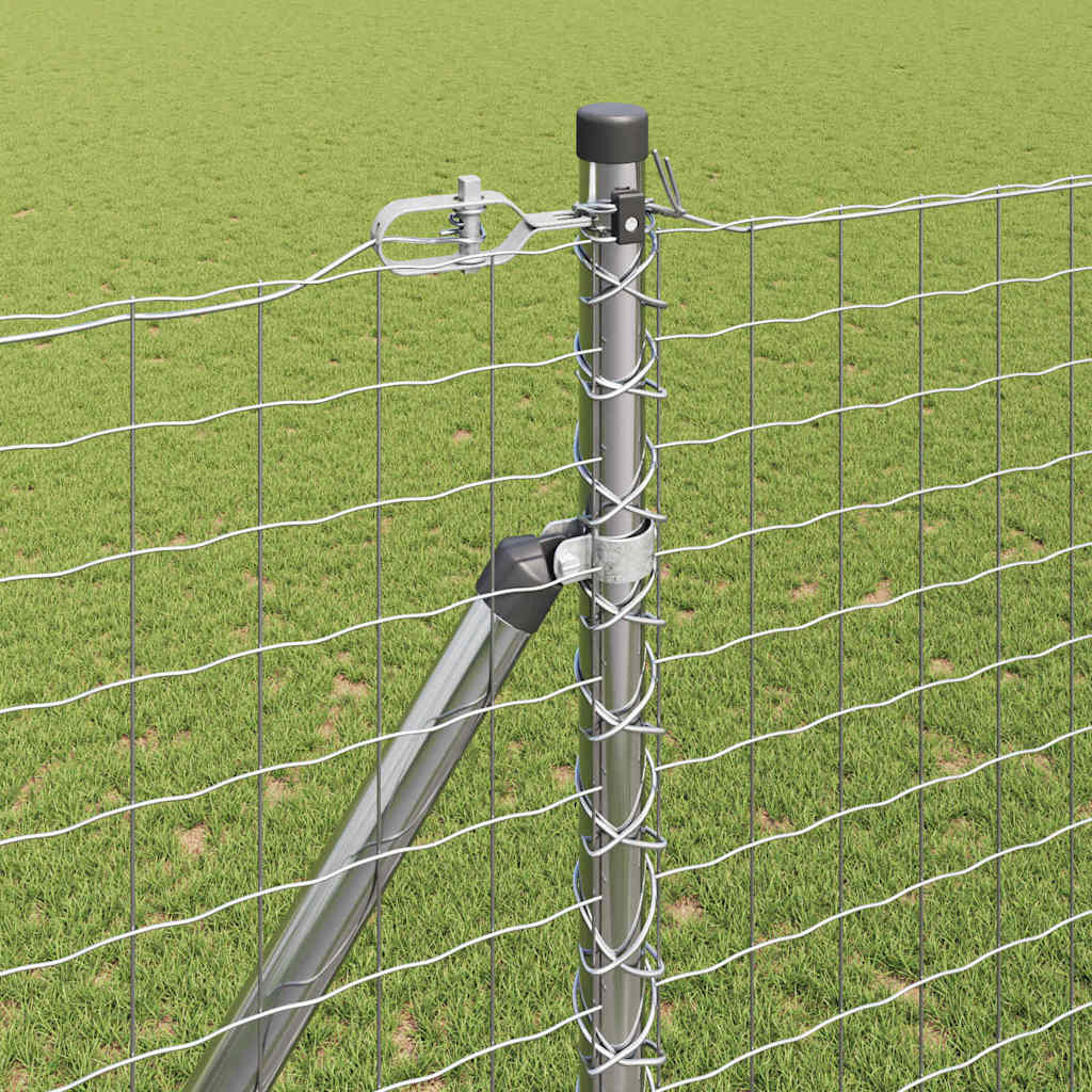 Zaunpfosten mit Einschlaghülse 13 Stk. Silber