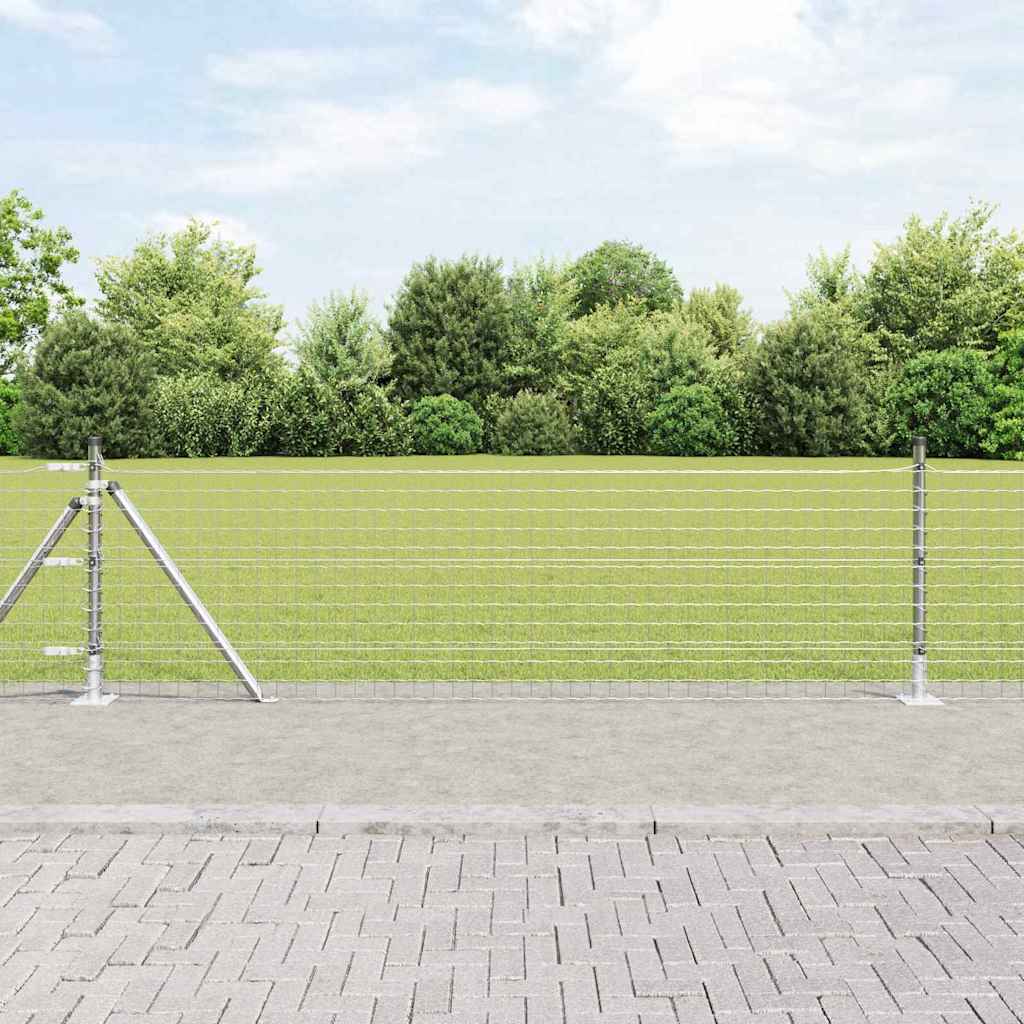 Zaunpfosten zum Einbetonieren 13 Stk. Silber