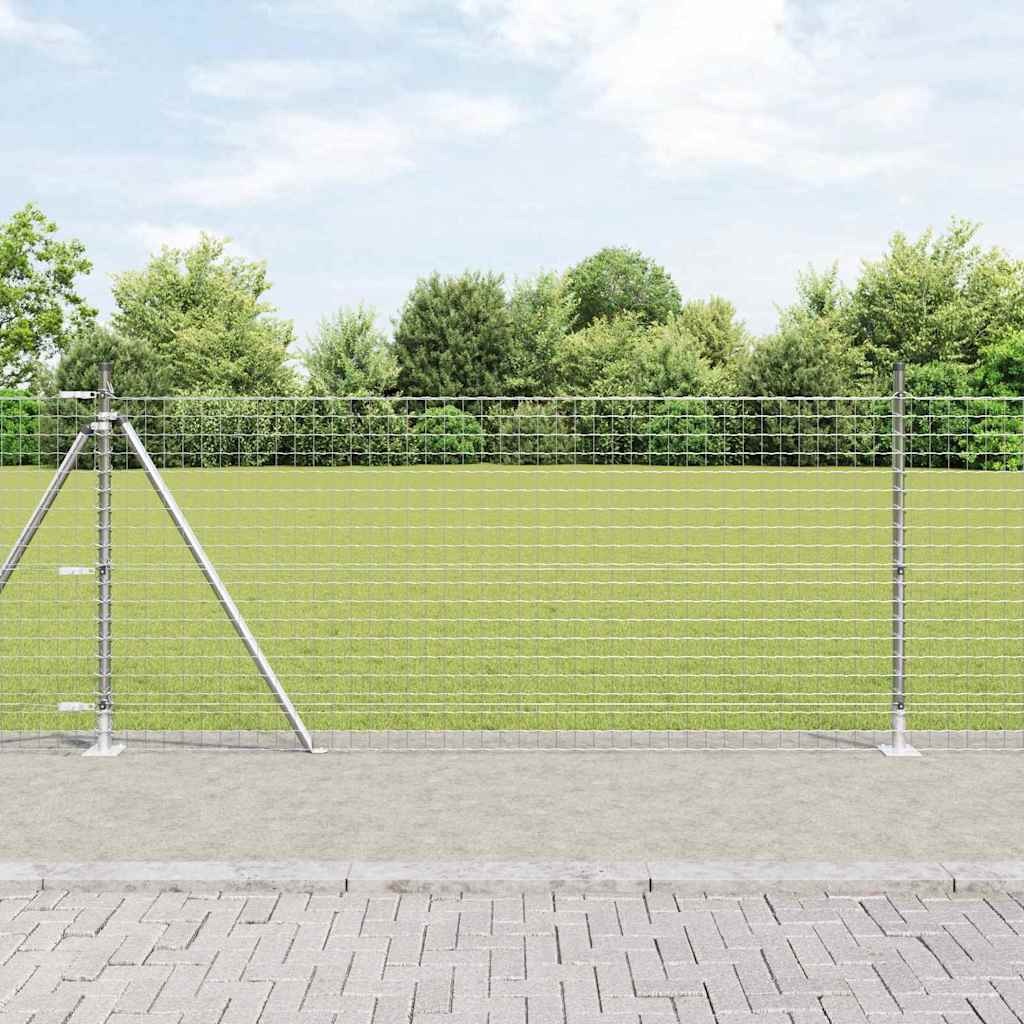 Zaunpfosten zum Einbetonieren 7 Stk. Silber