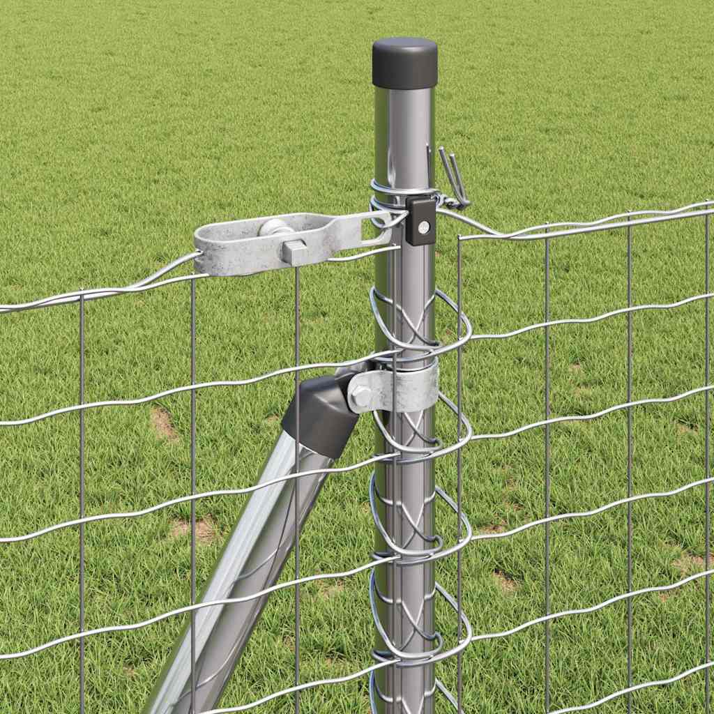 Zaunpfosten zum Einbetonieren 7 Stk. Silber
