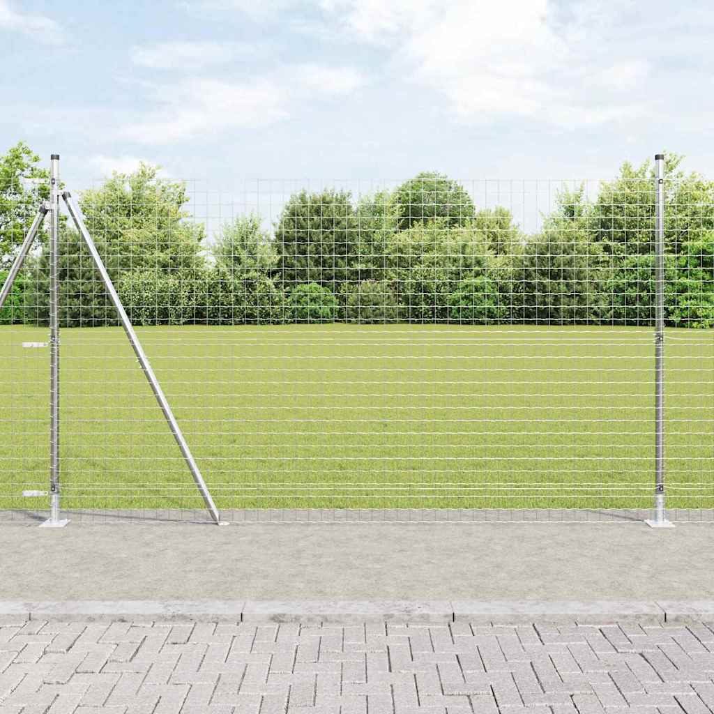 Zaunpfosten zum Einbetonieren 13 Stk. Silber