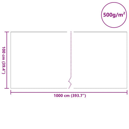 Teichvlies Grau 1 x 10 m Polyester und Baumwolle