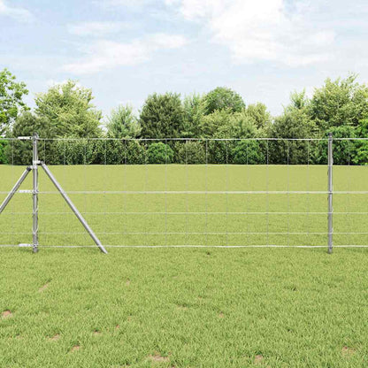Feldzaun 50 x 0,8 m Verzinkter Stahl Silber