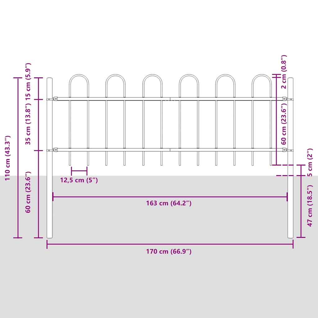 Gartenzaun BOXTEL Grau