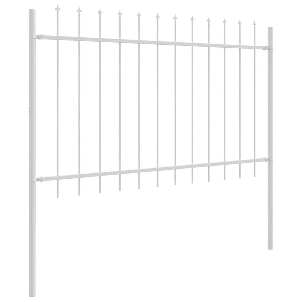 Gartenzaun WOERDEN 1,7 x 1 m Pulverbeschichteter Stahl Weiß