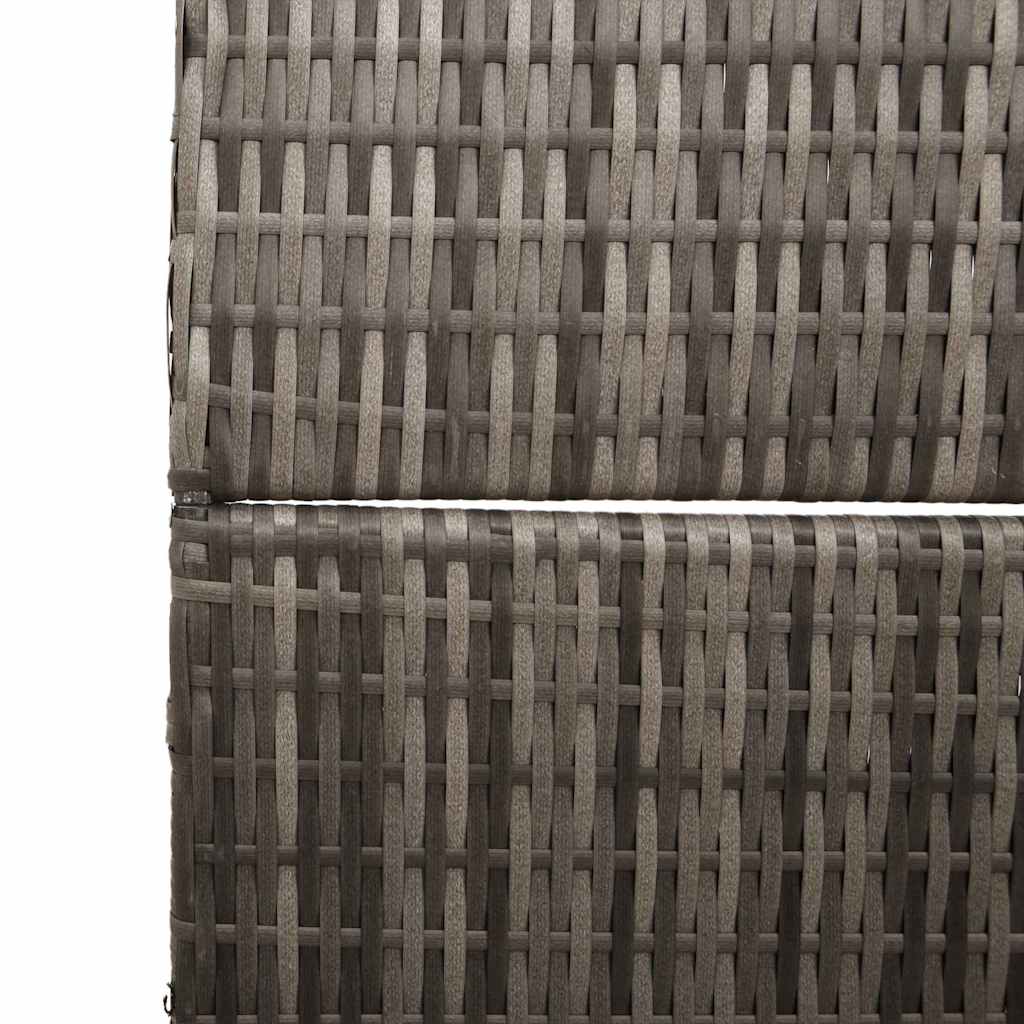 Raumteiler Grau 146 x 180 cm Poly-Rattan