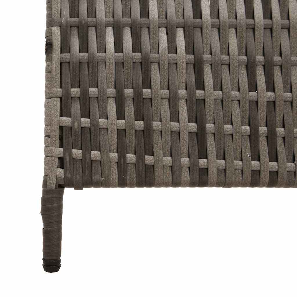 Raumteiler Grau 146 x 180 cm Poly-Rattan
