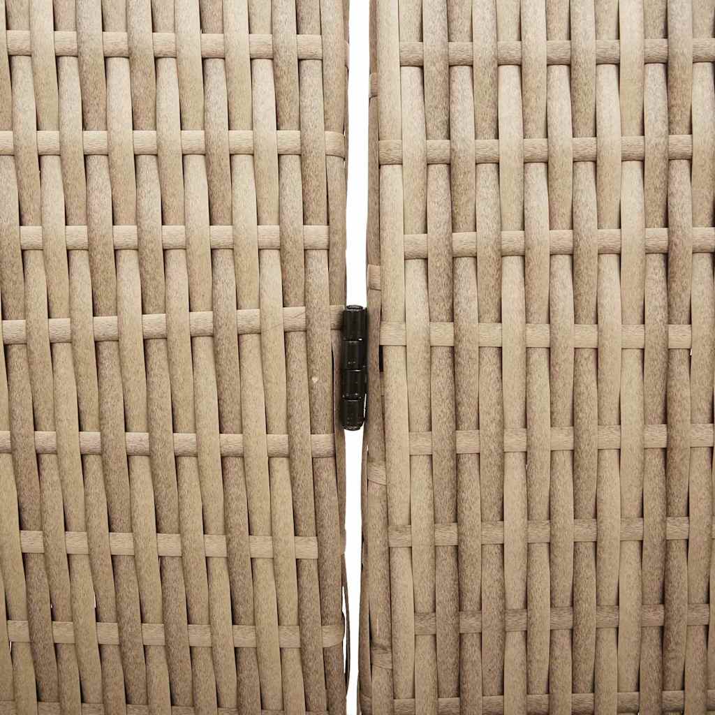 Raumteiler Beige 292 x 180 cm Poly-Rattan