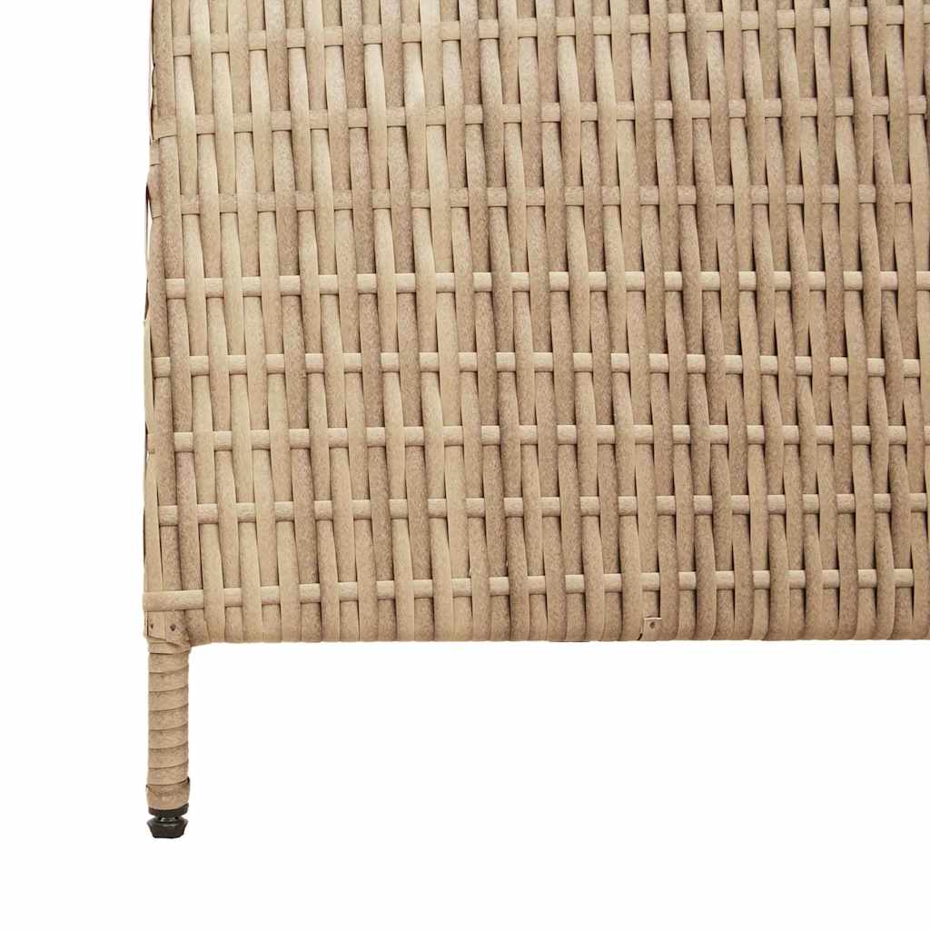 Raumteiler Beige 292 x 180 cm Poly-Rattan