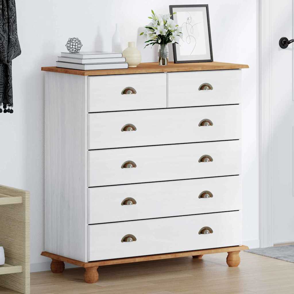 Schubladenkommode mit Schubladen ASKIM Weiß 91 x 40 x 95,5 cm