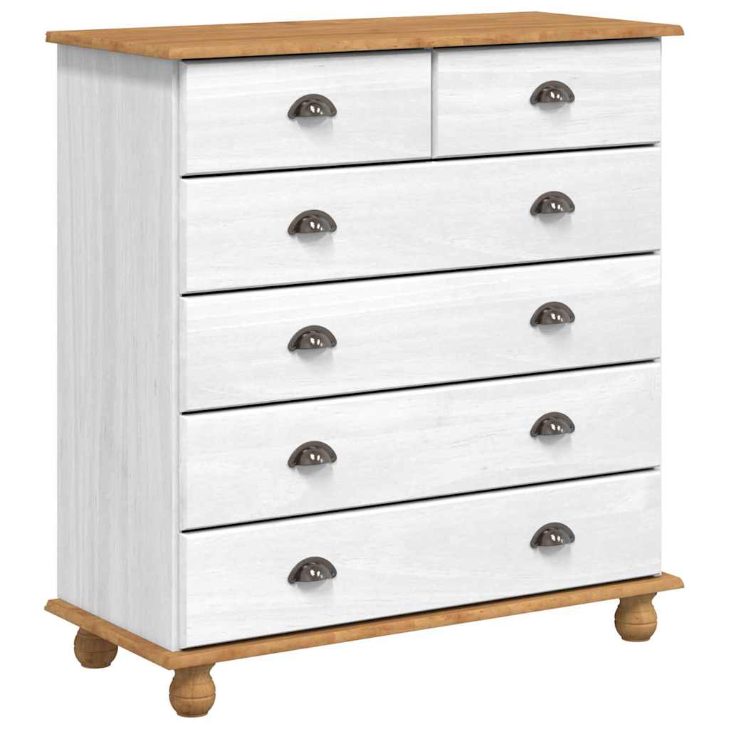 Schubladenkommode mit Schubladen ASKIM Weiß 91 x 40 x 95,5 cm