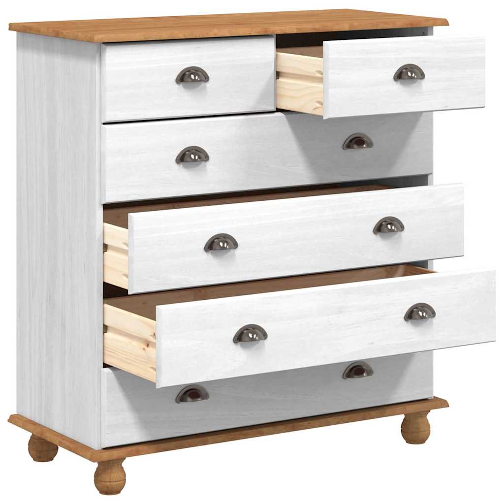 Schubladenkommode mit Schubladen ASKIM Weiß 91 x 40 x 95,5 cm