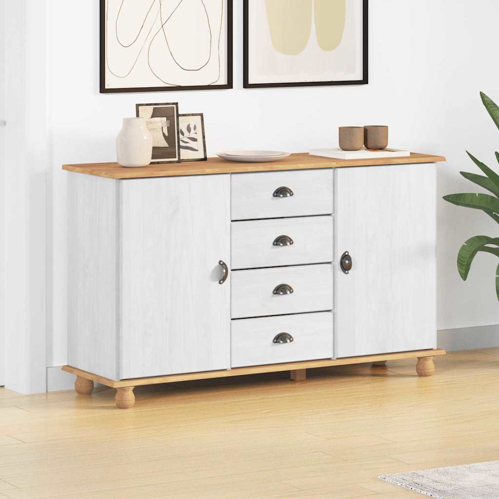 Sideboard ASKIM 133,5 x 40 x 79 cm Massivholz Kiefer