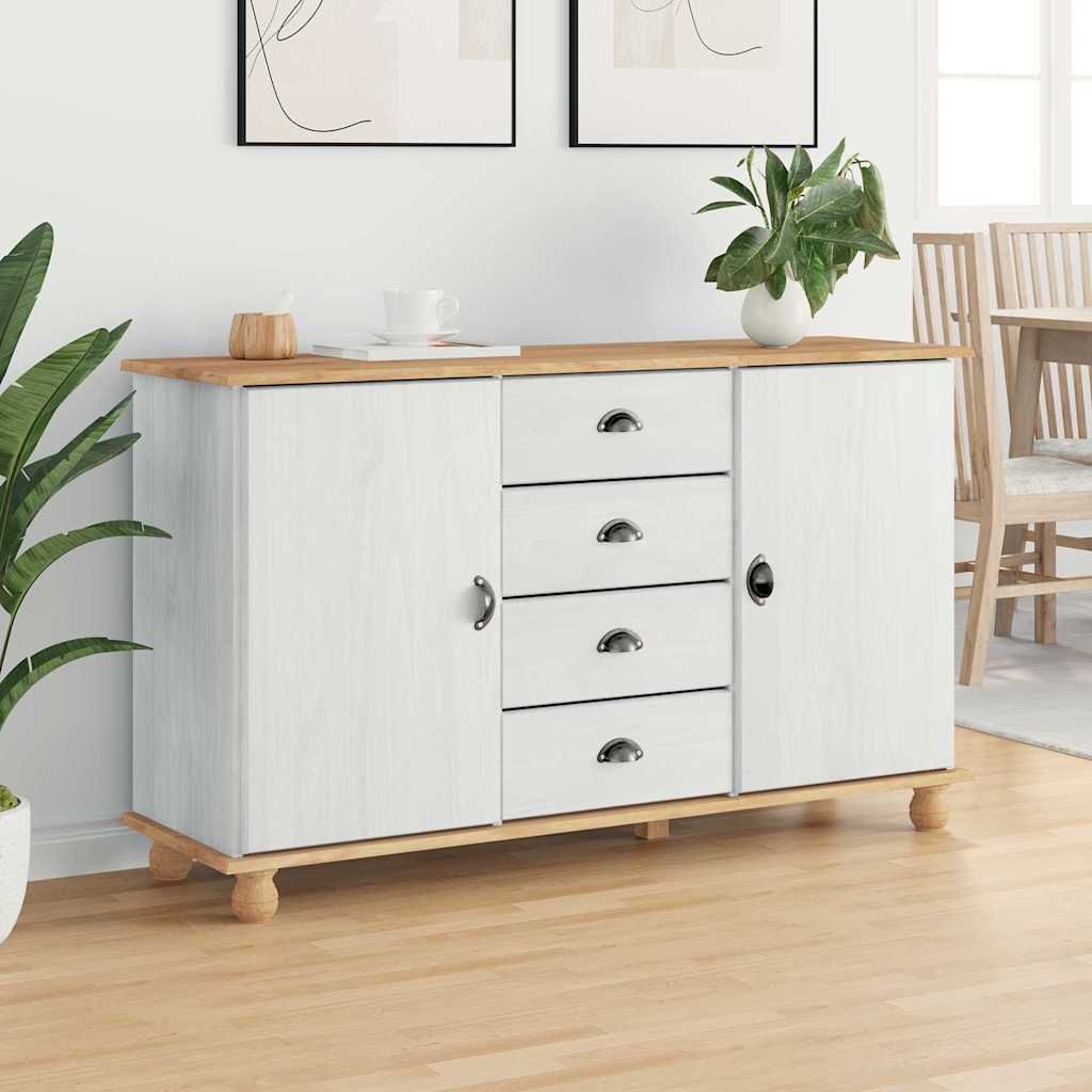 Sideboard ASKIM 133,5 x 40 x 79 cm Massivholz Kiefer