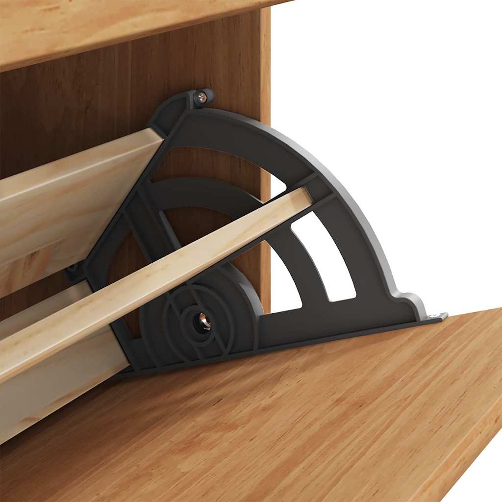 Schuhschrank ASKIM Braun 85 x 35 x 108 cm Massivholz Kiefer