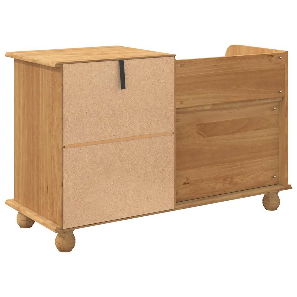 Sitzbank mit Stauraum mit Speicher ASKIM Braun 100 x 39 x 62 cm