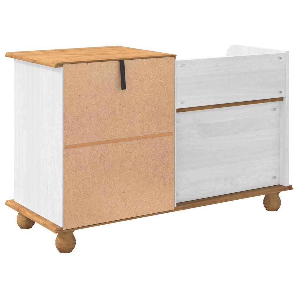 Sitzbank mit Stauraum mit Speicher ASKIM Weiß 100 x 39 x 62 cm