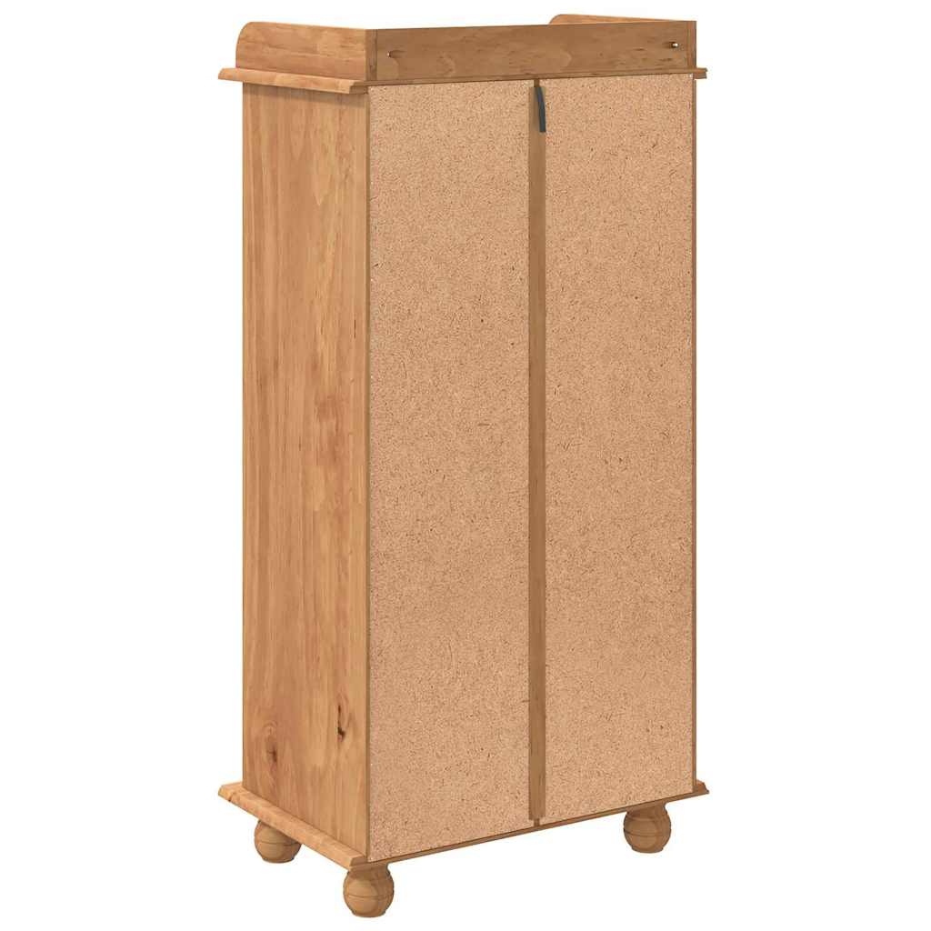 Weinschrank Braun 57 x 37 x 114 cm Massivholz Kiefer