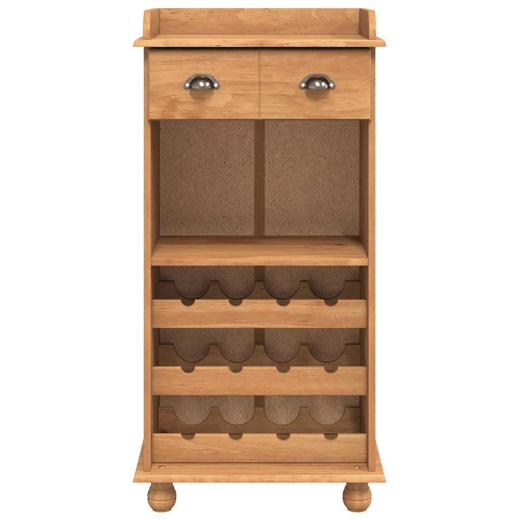 Weinschrank Braun 57 x 37 x 114 cm Massivholz Kiefer