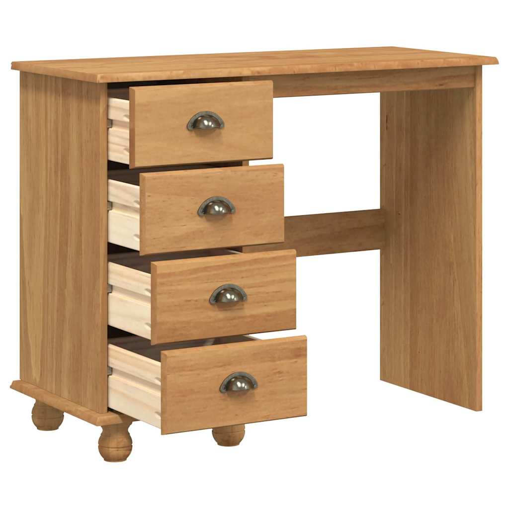 Schreibtisch ASKIM Braun 95 x 40 x 75 cm Massives Kiefernholz