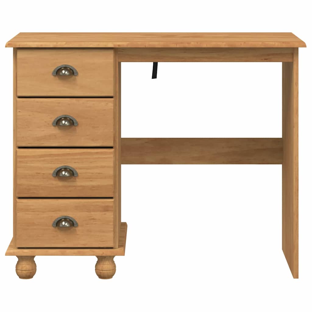 Schreibtisch ASKIM Braun 95 x 40 x 75 cm Massives Kiefernholz