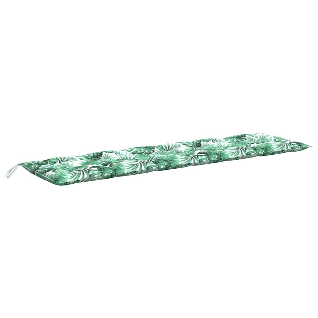 Gartenbank-Auflage Blattmuster 180x50x7 cm Oxford-Gewebe