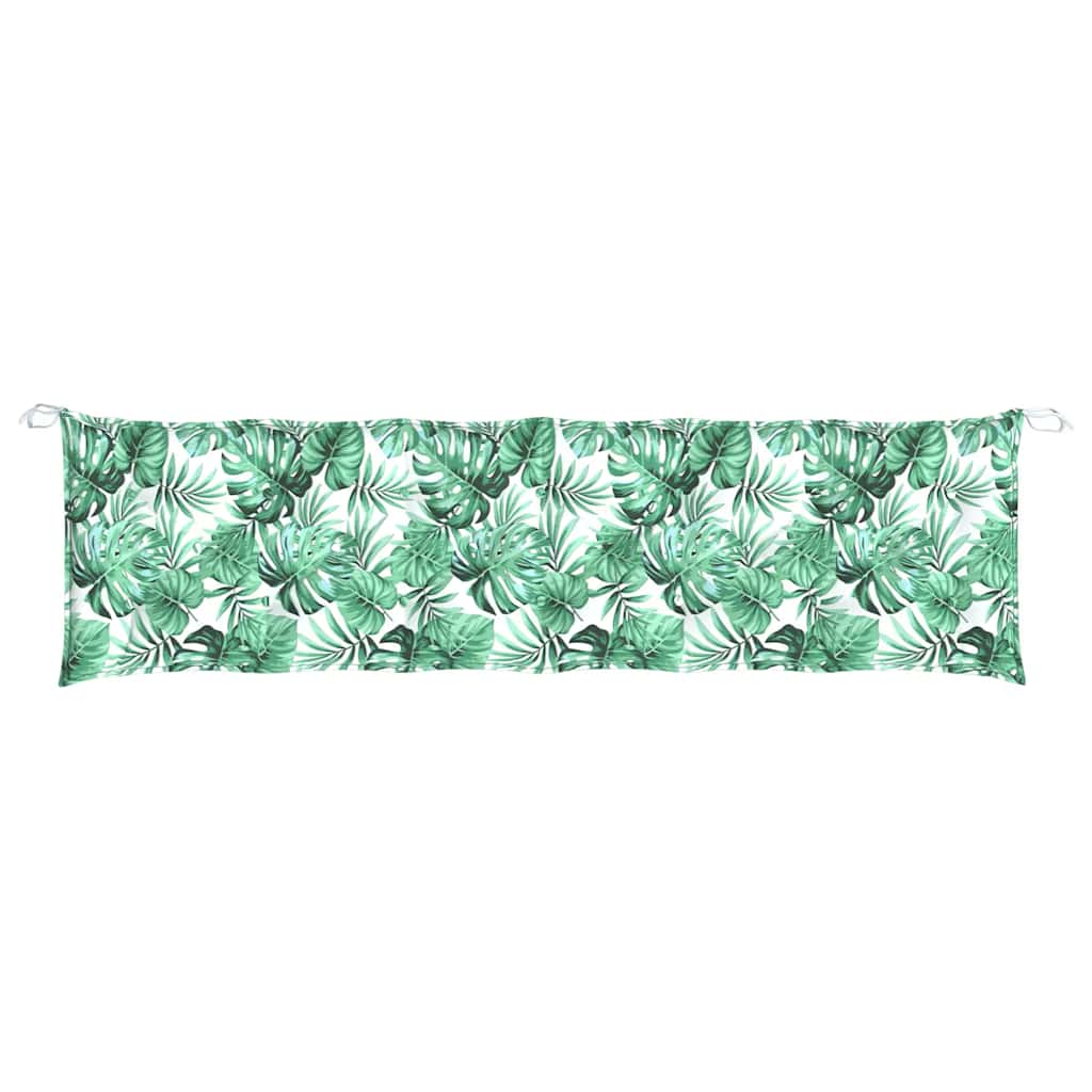 Gartenbank-Auflage Blattmuster 180x50x7 cm Oxford-Gewebe