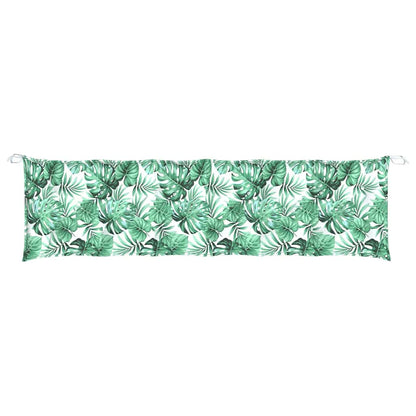 Gartenbank-Auflage Blattmuster 180x50x7 cm Oxford-Gewebe