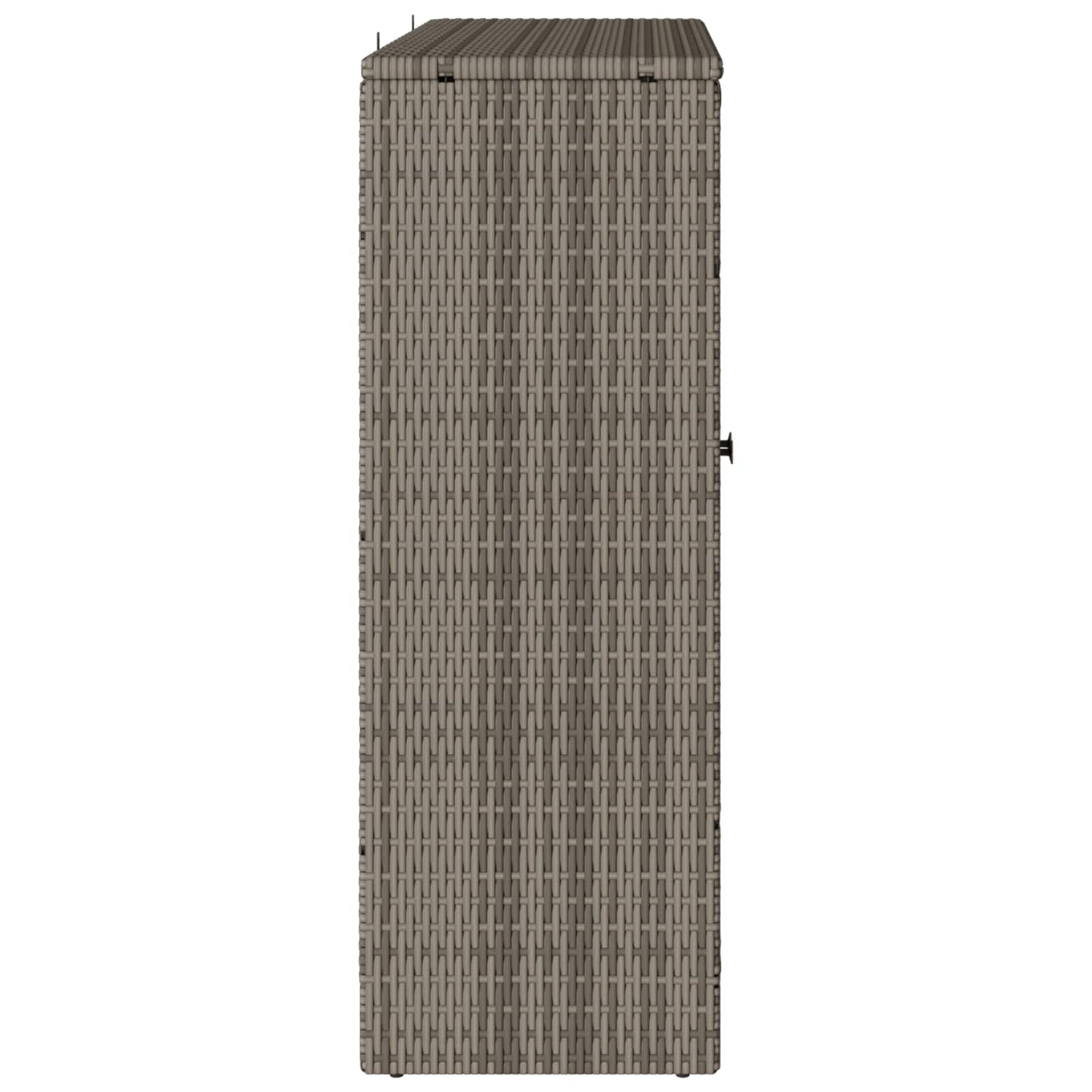 Aufbewahrungsschrank mit Regal Grau 100 x 36 x 102 cm Rattan