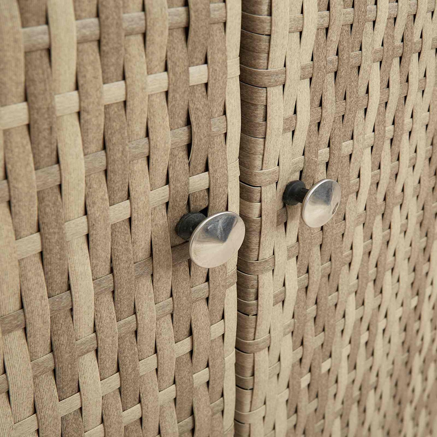 Aufbewahrungsschrank mit Regal Beige 100 x 36 x 102 cm Rattan