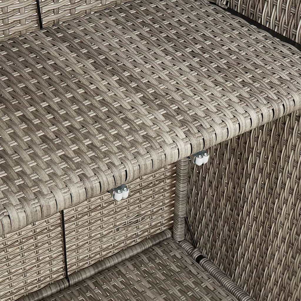 Aufbewahrungsschrank mit Tür Hellgrau 100 x 36 x 102 cm Rattan