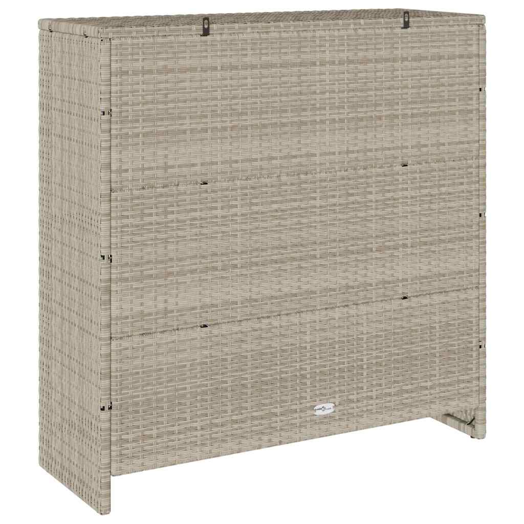 Aufbewahrungsschrank mit Tür Hellgrau 100 x 36 x 102 cm Rattan